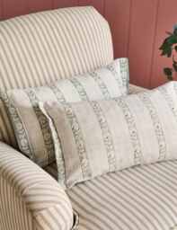 Laura Ashley Pure Cotton Semington Cushion Green Mix