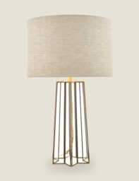 Laura Ashley Star Glass Table Lamp Antique Brass