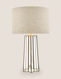 Laura Ashley Star Glass Table Lamp Antique Brass