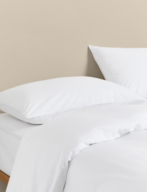 M&S Stay Cool Lyocell Rich Bedding Set White