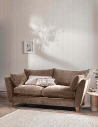 BARKER AND STONEHOUSE Irving Chenille Large 3 Seater Sofa Brown