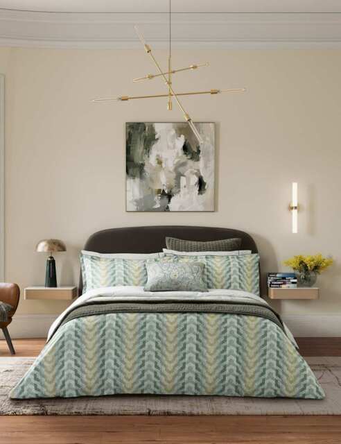 Bedeck of Belfast Pure Cotton Reya Bedding Set Green