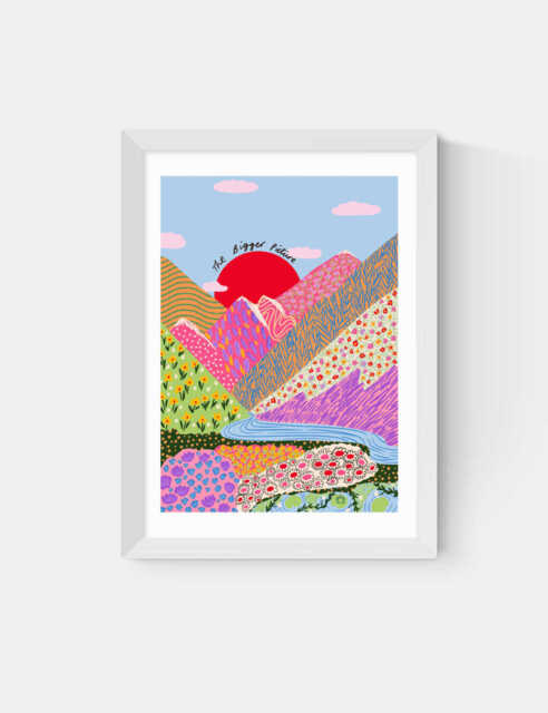 East End Prints Bigger Picture Framed Art White