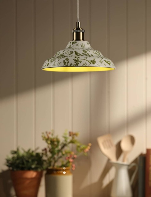 Joules Home Lighting Audley Ceramic Pendant Light White Mix