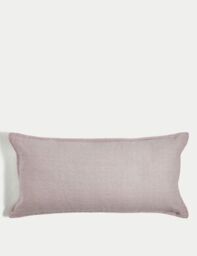 M&S Pure Cotton Bolster Cushion - Neutral, Neutral,Soft Green