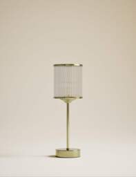 M&S Monroe Rechargeable Table Lamp Antique Brass