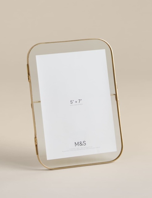 M&S Rounded Photo Frame 5x7 inch Gold