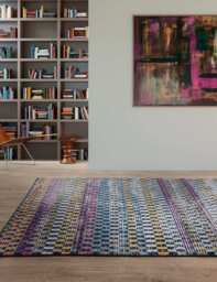 Asiatic Muse Check Bright Woven Rug Multi