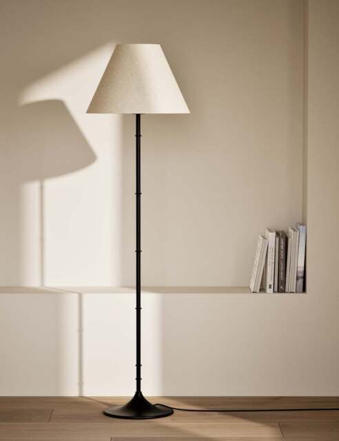 M&S Black Ribbed Floor Light Black