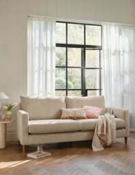 BARKER AND STONEHOUSE Todd Chenille 3 Seater Sofa Oatmeal