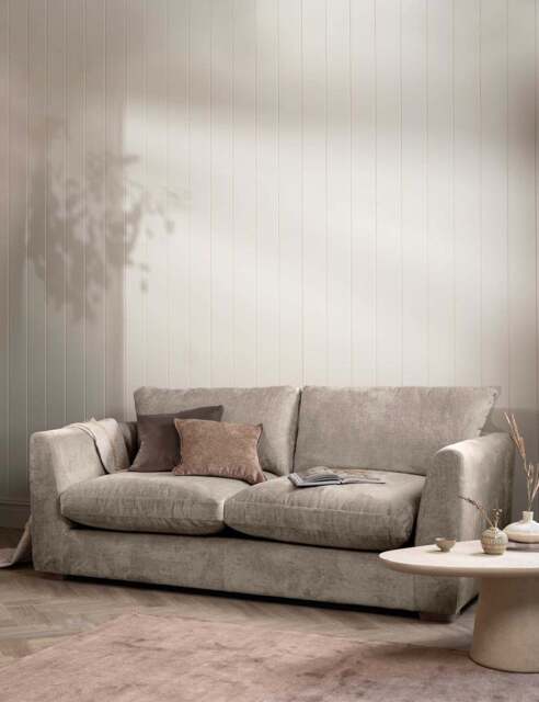BARKER AND STONEHOUSE Palmer Textured Chenille 2 Seater Sofa Grey