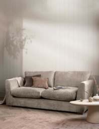 BARKER AND STONEHOUSE Palmer Textured Chenille 2 Seater Sofa Grey