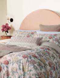 Bedeck of Belfast Pure Cotton Marielle Square Pillowcase Coral