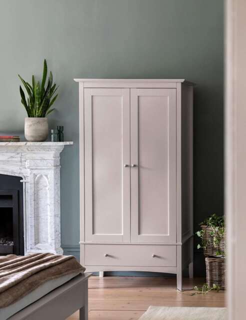 Gallery Direct Hastings Grey Double Wardrobe Grey