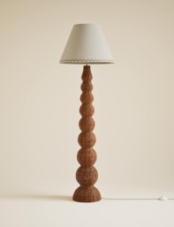 M&S Wicker Graduated Base Floor Lamp Brown