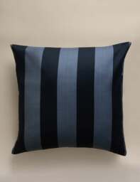 M&S Pure Cotton Stripe Cushion Cover Navy