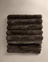 M&S Ribbed Chunky Throw Khaki