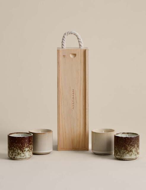 Scentiments™ Set of 4 Espresso Mug Candles Brown Mix