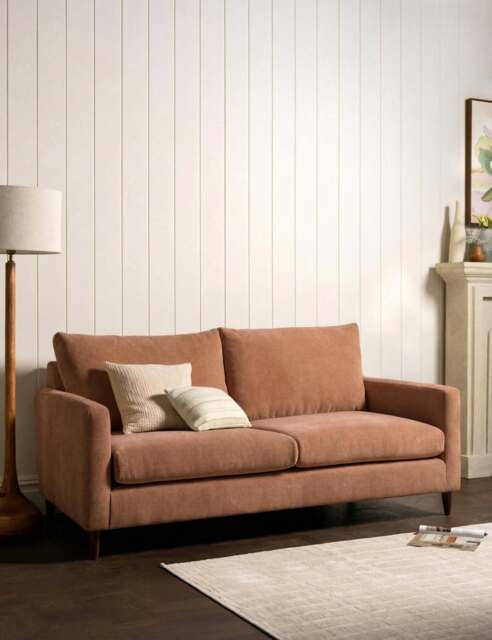 BARKER AND STONEHOUSE Todd Chenille 2 Seater Sofa Dusky Rose