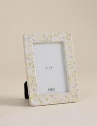M&S Splatter Ceramic Photo Frame 4x6 inch Multi