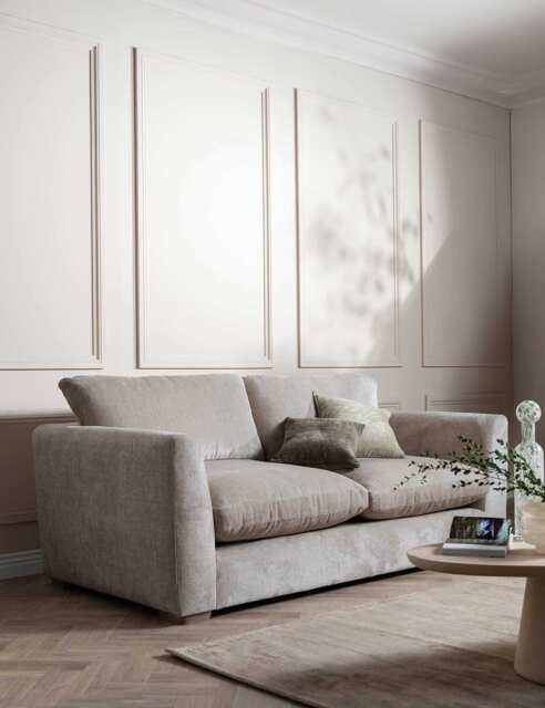 BARKER AND STONEHOUSE Palmer Textured Chenille 3 Seater Sofa Grey