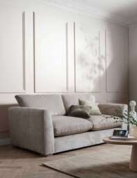 BARKER AND STONEHOUSE Palmer Textured Chenille 3 Seater Sofa Grey