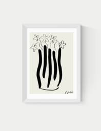 East End Prints Abstract Vase Framed Art White