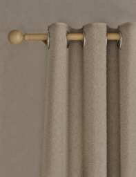 M&S Bouclé Eyelet Curtains Taupe
