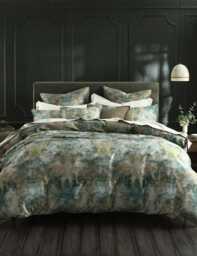 MM Linen Pure Cotton Reverie Bedding Set Green Mix