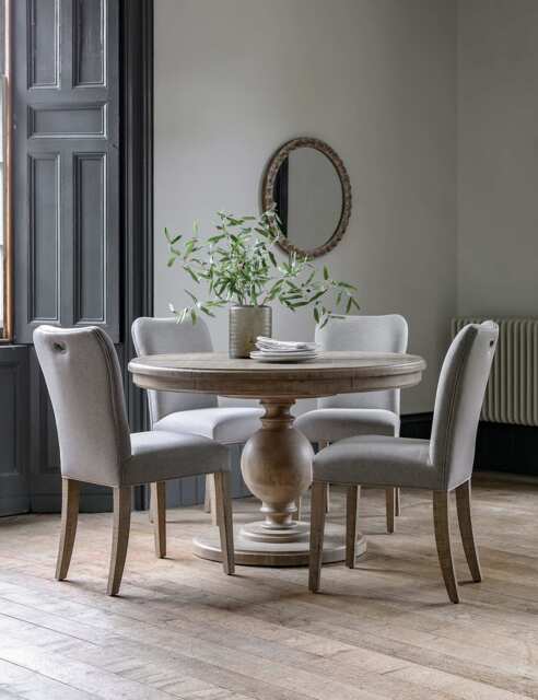 Gallery Direct Vancouver Round Extending Dining Table Natural