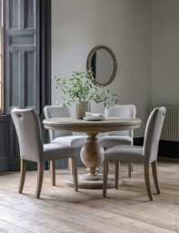 Gallery Direct Vancouver Round Extending Dining Table Natural