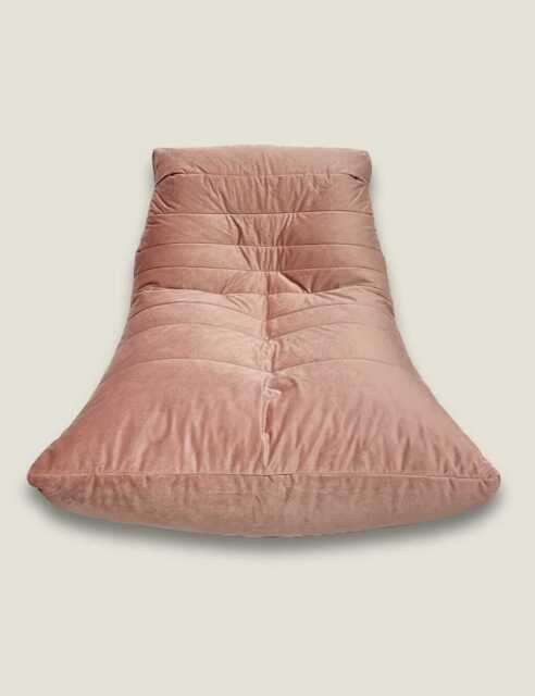 Kaikoo Velvet Beanbag Chair Pink