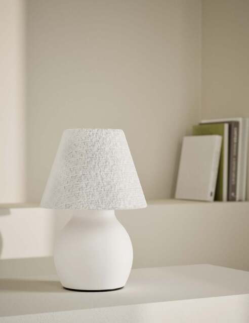 M&S Rowan Battery Operated Table Lamp White