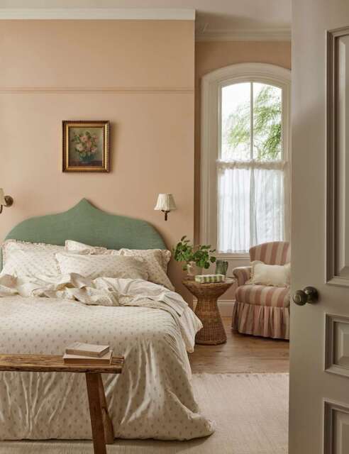 Piglet In Bed Martha Floral Pure Cotton Duvet Cover Green Mix