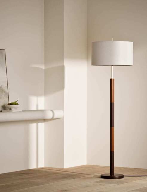 M&S Marlowe Floor Lamp Wood