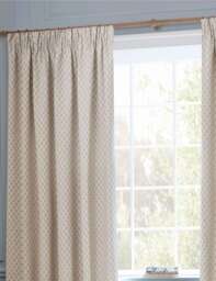 Sanderson Hutton Jacquard Pencil Pleat Curtains Natural Mix