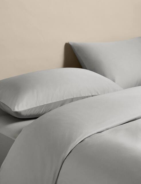 M&S Egyptian Cotton 400 Thread Count Silky Bedding Set Dove