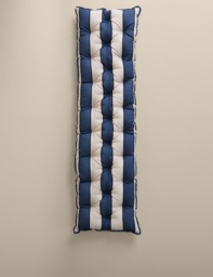 M&S Striped Outdoor Bench Pad Blue Mix