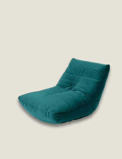 Kaikoo Teal Velvet Beanbag Chair Teal Green