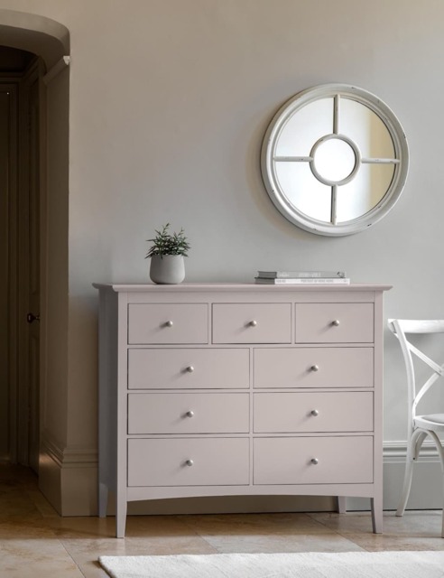 Gallery Direct Hastings Grey 9 Drawer Chest Grey