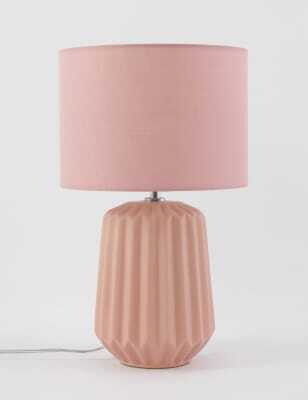M&S Collection Geometric Table Lamp - Grey, Grey,White Mix