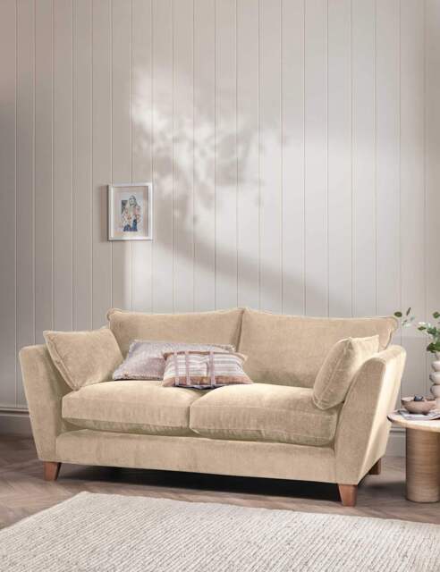 BARKER AND STONEHOUSE Irving Chenille Large 3 Seater Sofa Neutral