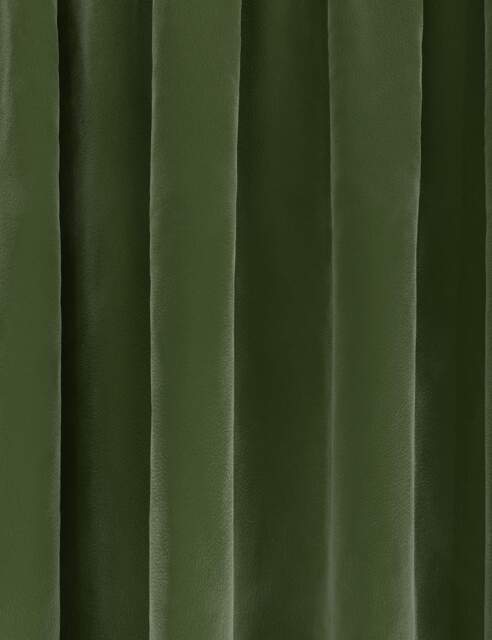 M&S Velvet Pencil Pleat Ultra Thermal Curtains Green