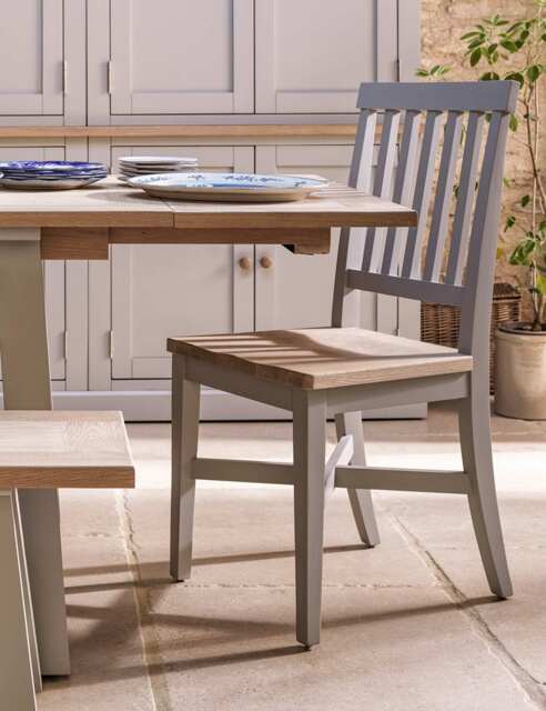Cotswold Company Set of 2 Chester Dining Chairs Grey Mix