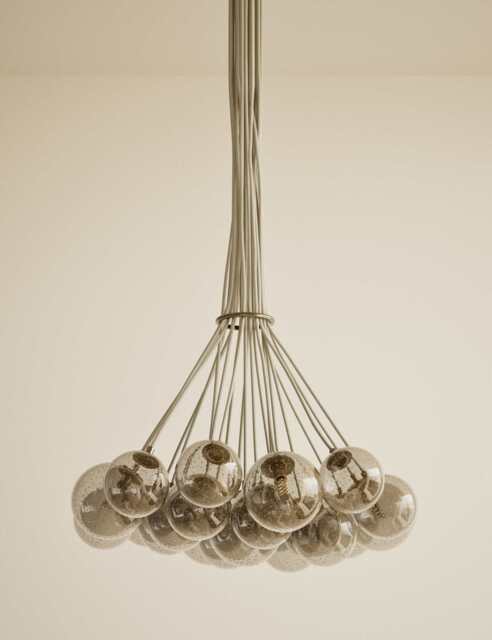 M&S Champagne Cluster Ceiling Light Antique Brass