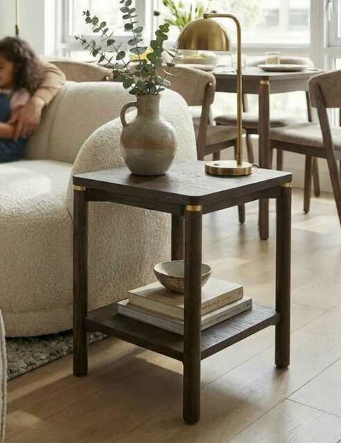 Royalcraft ARKA Dark Wood Side Table Natural