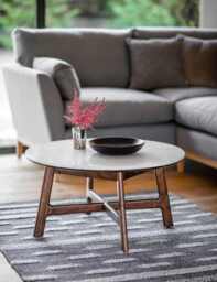 Gallery Direct Barcelona Round Coffee Table Dark Brown