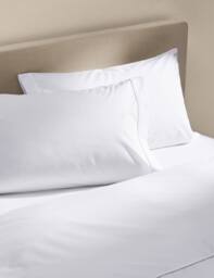 M&S 2 Pack Egyptian Cotton 230 Thread Count Crisp Pillowcases Ice White