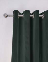 M&S Velvet Eyelet Curtains Forest Green