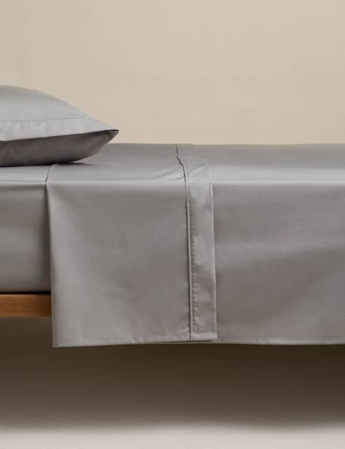 M&S Egyptian Cotton 230 Thread Count Flat Sheet Marble